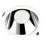 Ledvance LED Deckenstrahler Comfort Dali UGR19 Aluminium Weiß 42W 5000lm 55D - 930 Warmweiß | Ausschnitt 250mm - IP44 - Höchste Farbwiedergabe - Dali Dimmbar