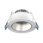 Led-Spot Ares Tief Weiß 6W 540lm 927-940 3CCT - mit Innenring Silber | Ausschnitt 68mm