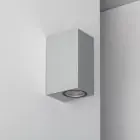 Wandleuchte Oberflächenhalterung Bulkhead LED Miseno Doppelseitige Beleuchtung Silber | Geeignet für  2x35W GU10 