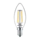 Philips Corepro LED Kerze E14 Fadenlampe Klar 4.3W 470lm - 827  | Ersatz für 40W