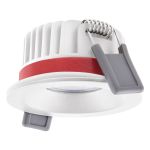 Ledvance Spot LED Fire Rated Aluminium Blanc 8W 680lm 36D - 930 Blanc Chaud | Diamètre 68mm - IP65 - Meilleur rendu des couleurs - Dimmable