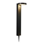 Nordlux Solar Éclairage de jardin Rica Ronde Acier Inoxydable Noir 4.5W 400lm - 830  | Détecteur de Mouvement et de Lumière