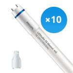 Lot 10x Philips Tube LED T8 MASTER (EM/Direct 230V) High Output 18.2W 3100lm - 840 Blanc Froid | 150cm - Équivalent 58W