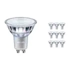 Lot 10x Philips MASTER Value LED Spot GU10 PAR16 4.9W 365lm 60D - 930 Blanc Chaud | Meilleur rendu des couleurs - Dimmable - Équivalent 50W